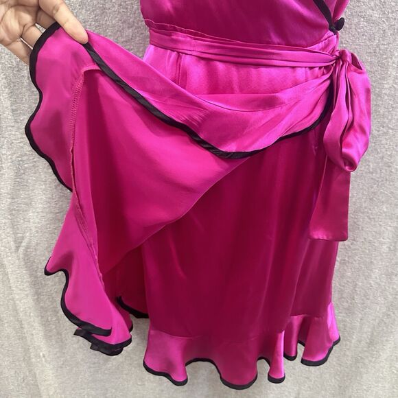 Elegant Pink Wrap Dress - Picture 3 of 14